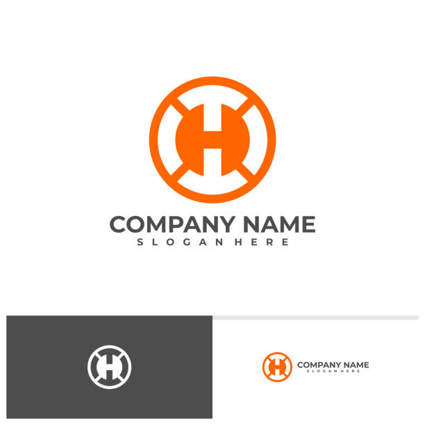 illustrazioni stock, clip art, cartoni animati e icone di tendenza di modello vettoriale iniziale di progettazione del logo t h, concetti di progettazione del logo creative t h - letter h letter a letter t letter e