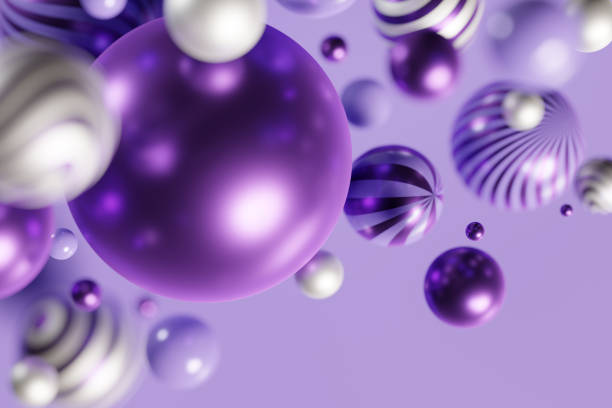 Full frame shot of many purple balloons. Holiday decoration concept. Abstract background for event, party card.