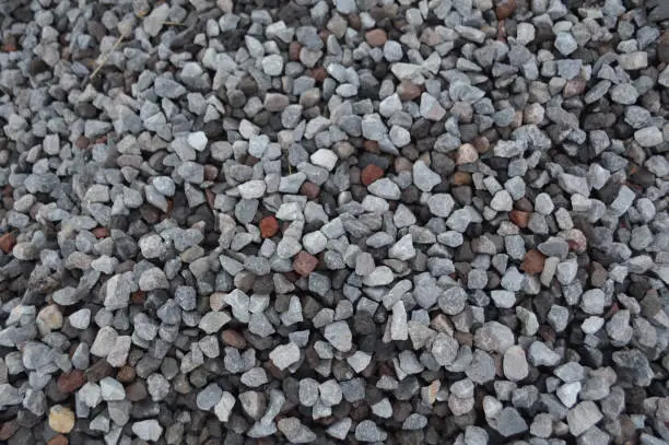 High Angle View Small Pebbles Shard Building Materials