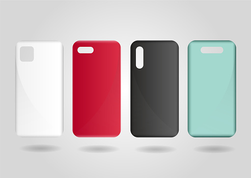 Mobile phone cases mockup, can be used for business designs, presentation designs or any suitable designs.
