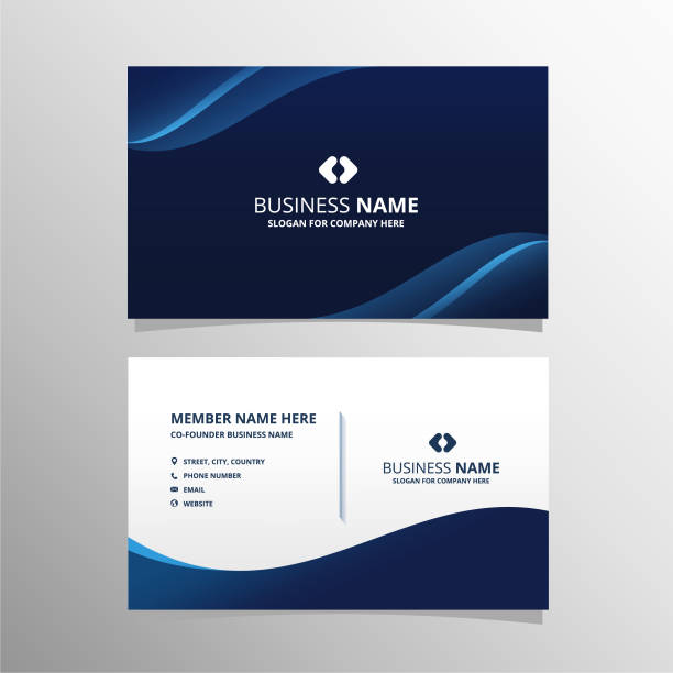 Modern blue business card template Modern blue business card template, can be used for business designs, presentation designs or any suitable designs. business card stock illustrations
