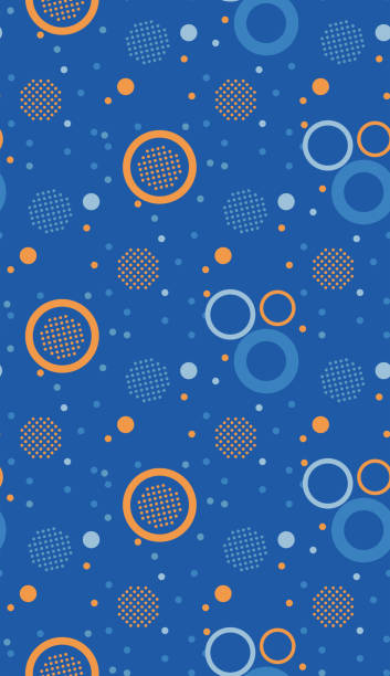 Geometric pattern with circles, dots, rings, bubbles. Bright geometric elements for children's products. Pattern for paper design, postcards, printing, fabric, wallpapers, diplomas, posters, print. foam core texture stock illustrations