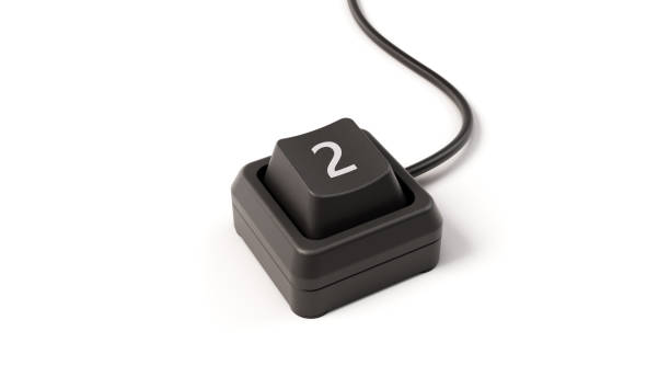 istock number 2 button of single key computer keyboard, 3D illustration 1392274956