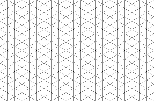 Abstract isometric grid vector seamless pattern. Black and white thin line triangles texture. Monochrome geometric mosaic minimalistic background. Plotting hexagonal, triangular ruler for drafting
