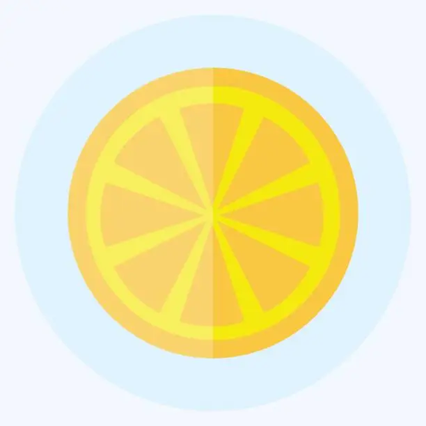 Vector illustration of Icon Orange. suitable for Fruits and Vegetables symbol. flat style. simple design editable. design template vector. simple symbol illustration