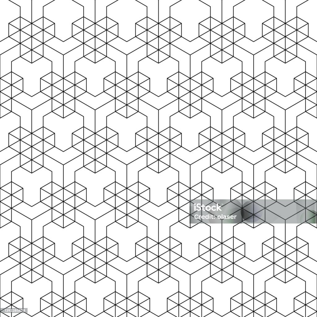 Repeating Polygon Pattern Stock Illustration - Download Image Now ...