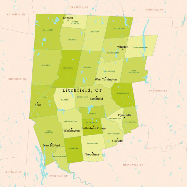 Condado De Litchfield Connecticut Vectores Libres de Derechos iStock