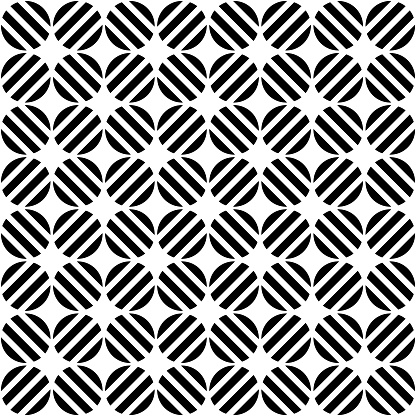 Solid halved circles pattern, every second rotated 90 degrees