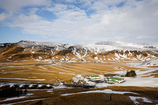 Valley with snow