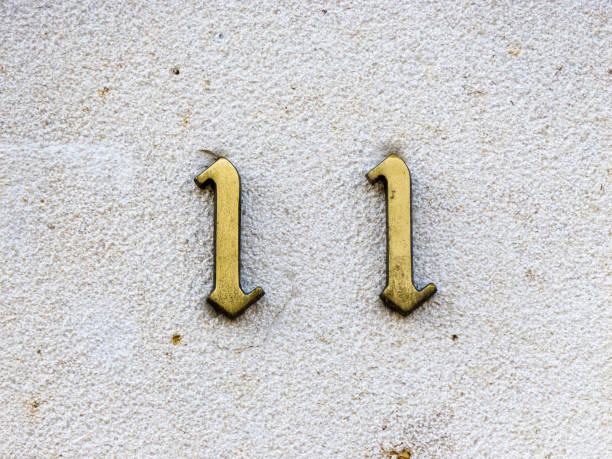 istock Metal home number on a wall 1392288802