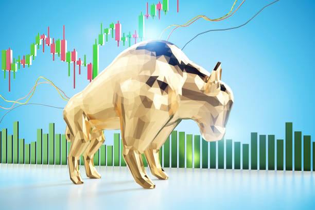 istock Bull and bear economy concept with bull and bear confront 1392290589