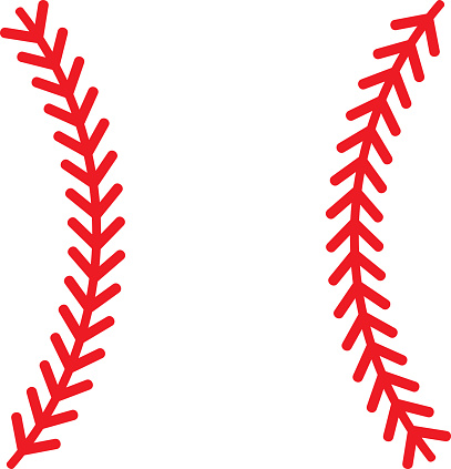 Baseball Laces (stitches) vector illustration