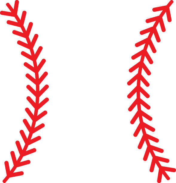 Baseball Laces (stitches) vector Baseball Laces (stitches) vector illustration baseball base icon stock illustrations