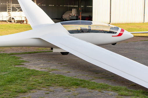 Glider preparing for emplacement