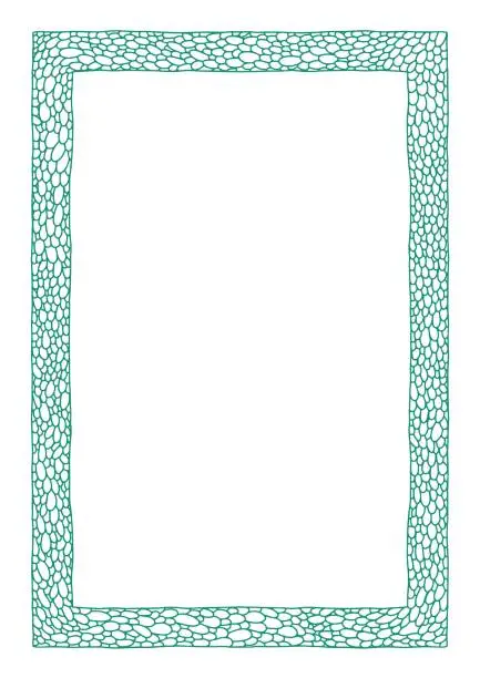 Vector illustration of Decorative frame A4 format.