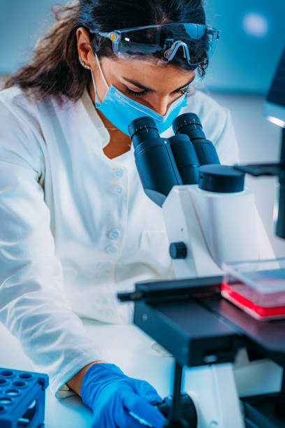 istock Female Junior Researcher in the Lab 1392296803