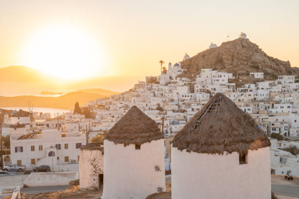 Shot at sunset. The greek Islands, Cyclades, Greece.
