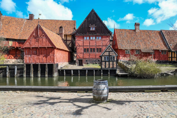 istock River and traditional buildings in Old Town Aarhus 1392300219