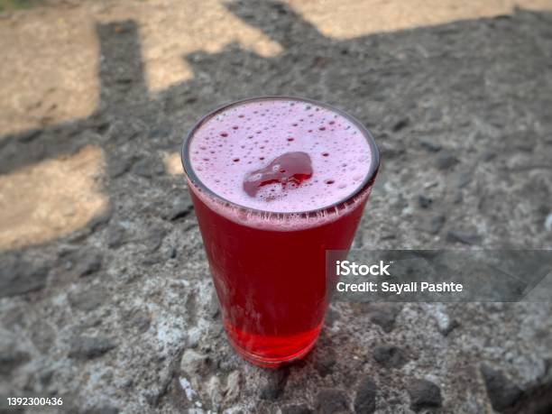 Cranberry Juice On The Table Kokam Juice Energy Drinks Of Summer Days Stock Photo - Download Image Now