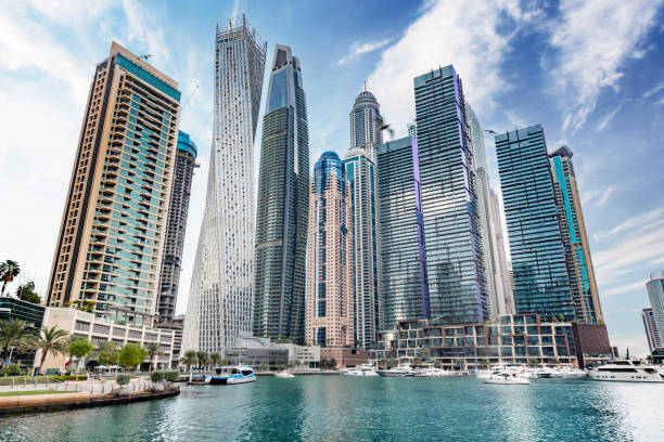 istock Dubai marina skyline in UAE 1392301441