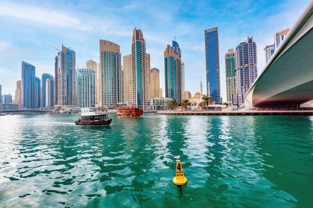 istock Bridge over Dubai marina in UAE. 1392301541
