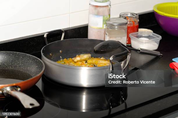 Blanching Vegetables In Big Cooking Pot Preparation Stock Photo - Download  Image Now - iStock