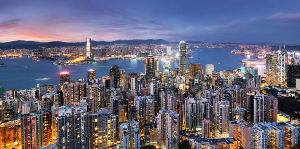 istock China - Hong Kong cityscape at night 1392306402