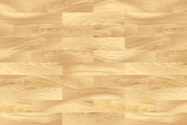 リアルな黄色の木目テクスチャの水平背景。木製の厚板模様、板、自然光茶色の床または壁の質感。インテリアデザイン、家の装飾、ウェブ、壁紙のためのベクトルウッドプリント - house home interior wood indoors点のイラスト素材／クリップアート素材／マンガ素材／アイコン素材