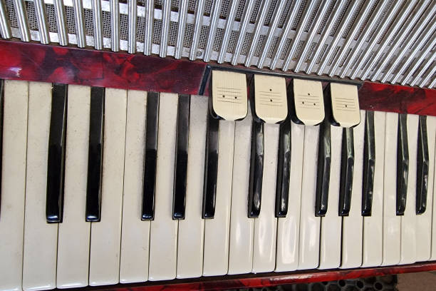 istock Old bandoneon accordion close up 1392308042