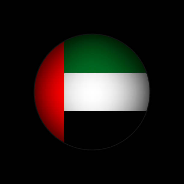 ilustrações, clipart, desenhos animados e ícones de país emirados árabes unidos. bandeira dos emirados árabes unidos. ilustração vetorial. - united arab emirates flag united arab emirates flag interface icons