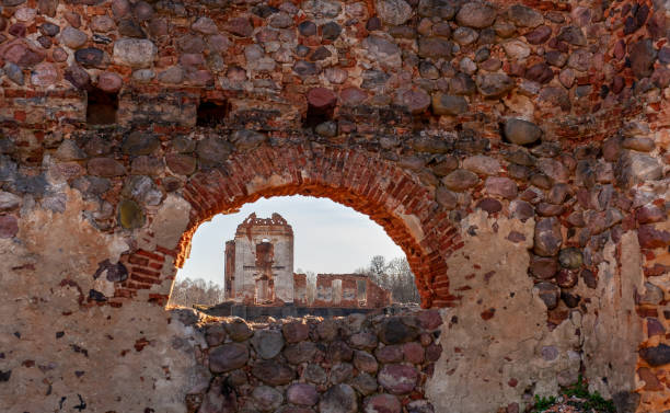 istock Paulavos Republic in Lithuania. Old Bricks Ruins. Sightseeing object in Lithuania. 1392310744