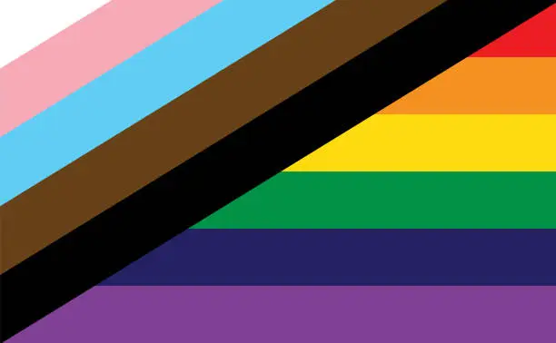 Vector illustration of LGBTQIA Pride Flag Vector