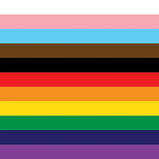 Vector illustration of LGBTQIA Pride Flag Background