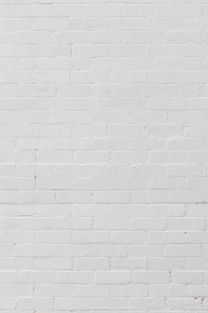 istock Part of a freshly painted white brick wall 1392313597