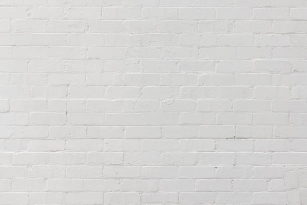 istock Part of a freshly painted white brick wall 1392313615
