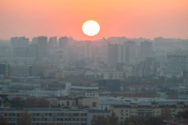 istock Courtyards of Minsk from above. 1392316961