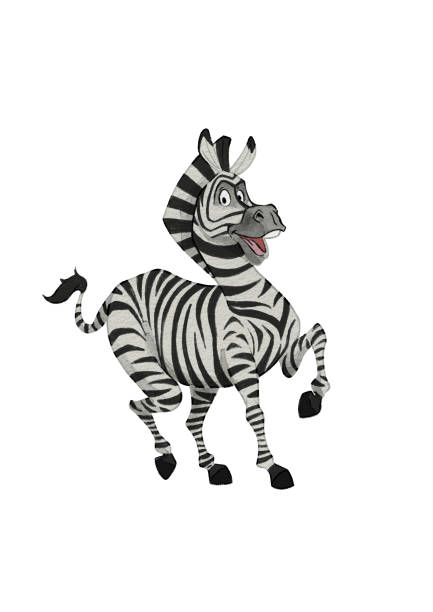 istock Z letter animal flashcard, Zebra character illustration for children education. Learn alphabet easily 1392320672