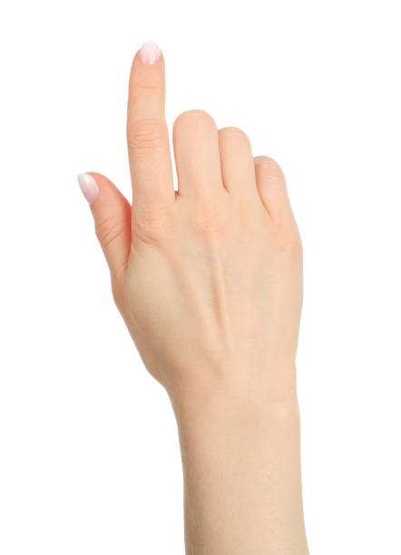 istock Woman hand on white background 1392322540