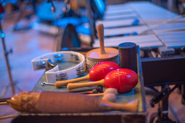 maracas and other musical instruments on stage at the Philharmonic