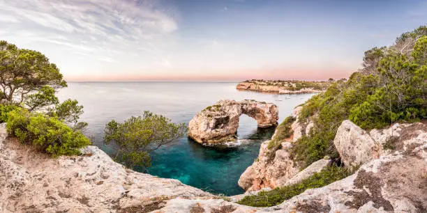 Es Pontàs ("The big bridge") is a natural arch in the southeastern part of the island of Mallorca. The arch is located on the coastline  of Cala Santanyí