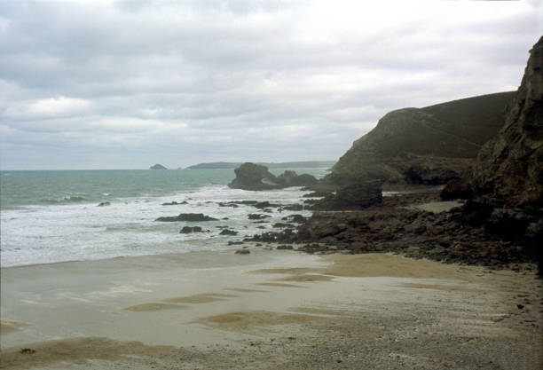 istock Portreath on a cold and wet day, 35mm. 1392336631
