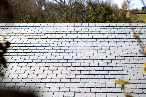 Grey roof tiles on a renovated cottage in Cornwall