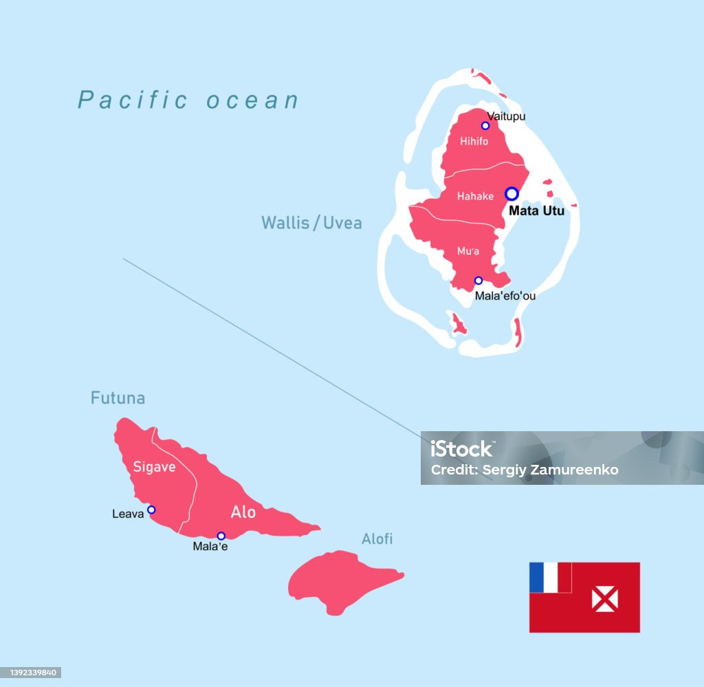 Funuta Map Wallis And Futuna Map Stock Illustration - Download Image Now - Wallis ...