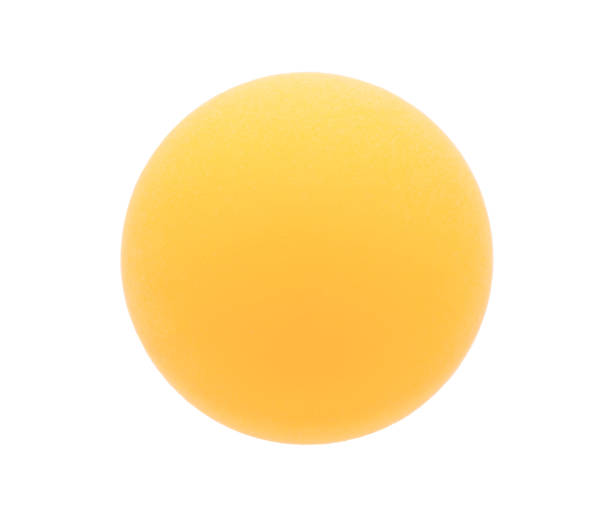 istock Orange table tennis ball isolated on white background 1392341212