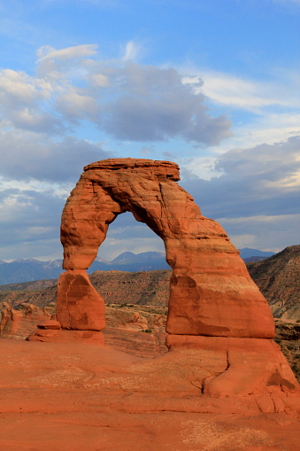 Stunning and unique Arches National Park in Utah. Taken at Double Arch in the summer.
