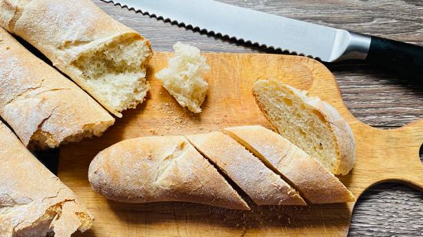 istock Close-up image of ruddy baguettes 1392343939