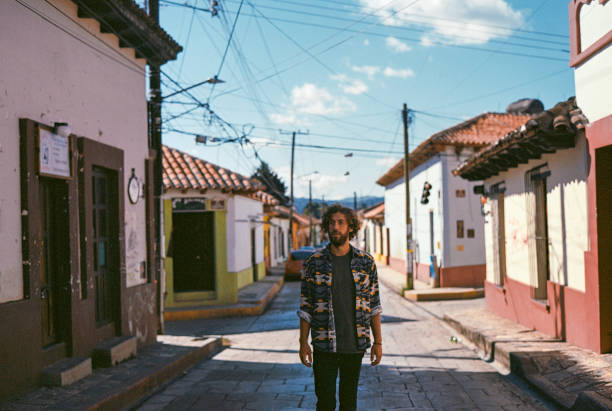 istock Man walking  in San Cristobal de las Casas 1392346990