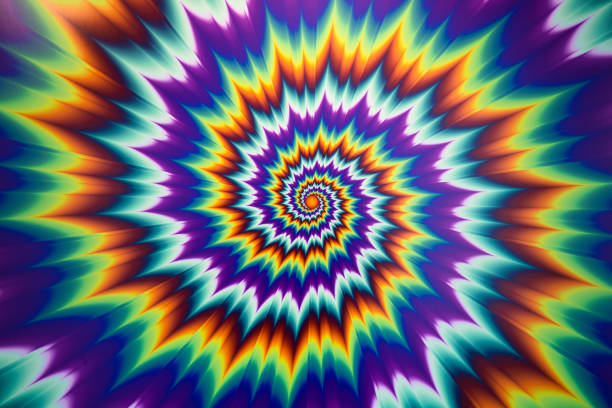 istock Abstract illusion background with the illusion of movement objects 1392348035