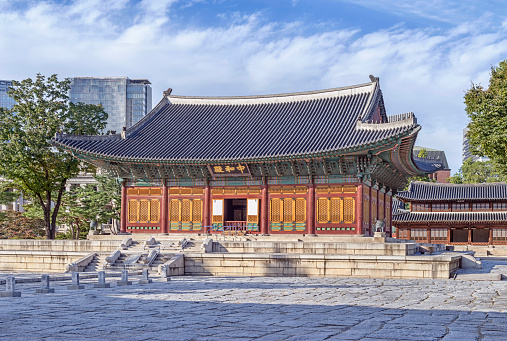 Deoksugung Palace, Seoul, South Korea\nOctober 7, 2020\nDeoksugung Palace is a small palace in the city center, surrounded by buildings, so you can see both the classic and the modern cityscape.\nJunghwajeon Hall is the central building of Deoksugung Palace and was used for major national events.