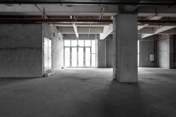istock Undecorated concrete office buildings 1392352617